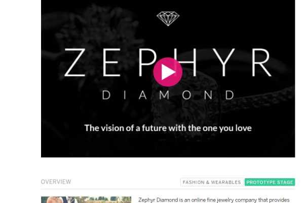 Zeyphyr Diamond Indiegogo Campaign