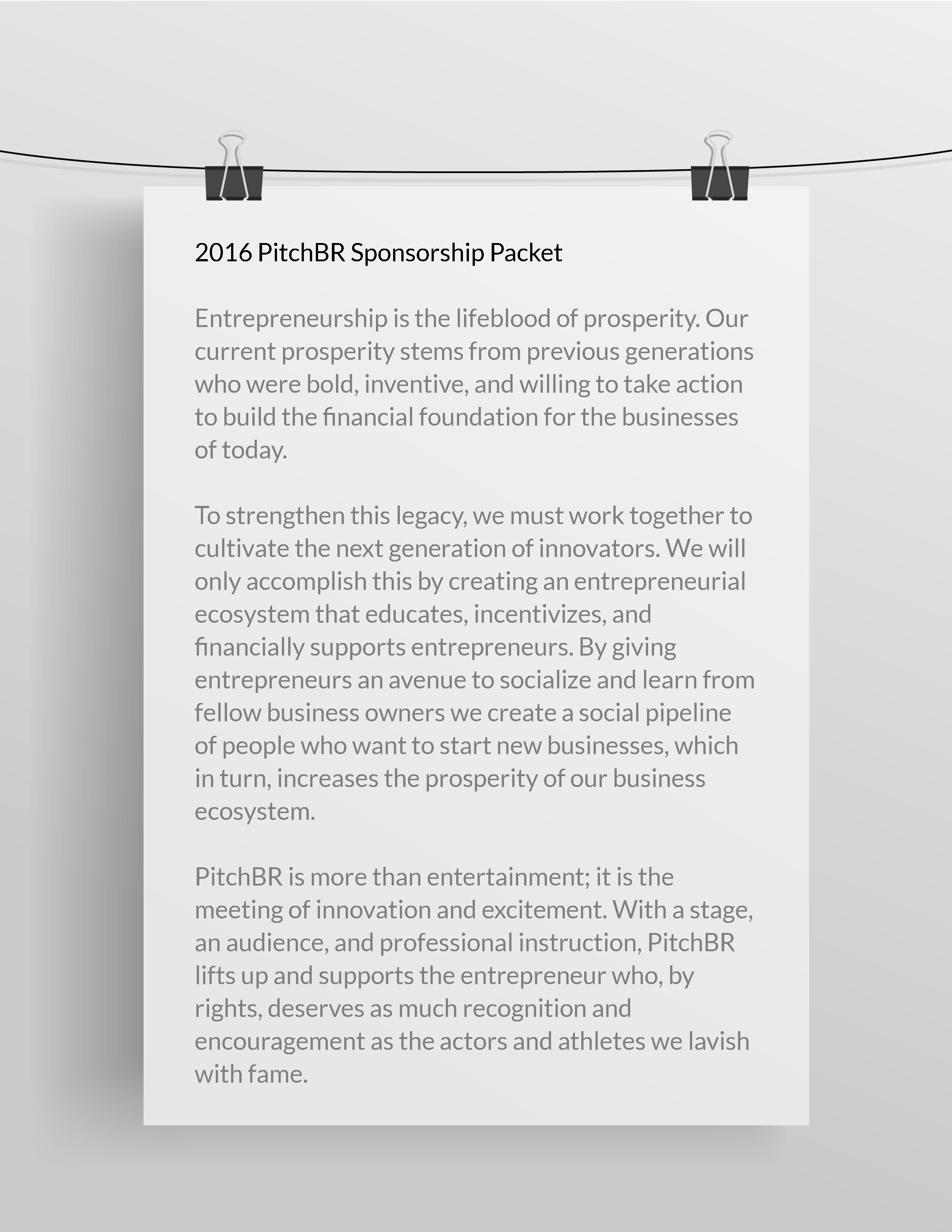 PitchBR Sponsorship Packet